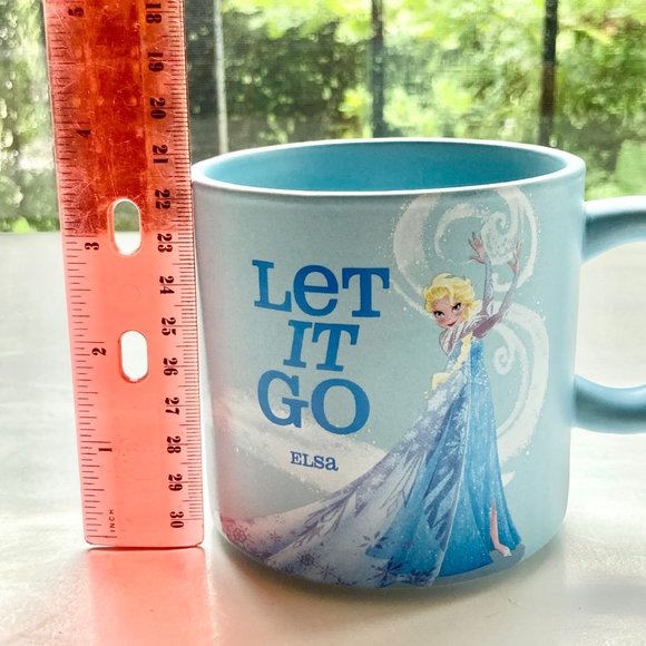 Disney Elsa Frozen Coffee Tea Mug Cup Ceramic LET IT GO Light Blue Hallmark Big - Picture 12 of 14